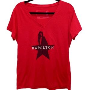 Hamilton Creative Goods Red Short-Sleeved V-Neck Tee Size XXL
